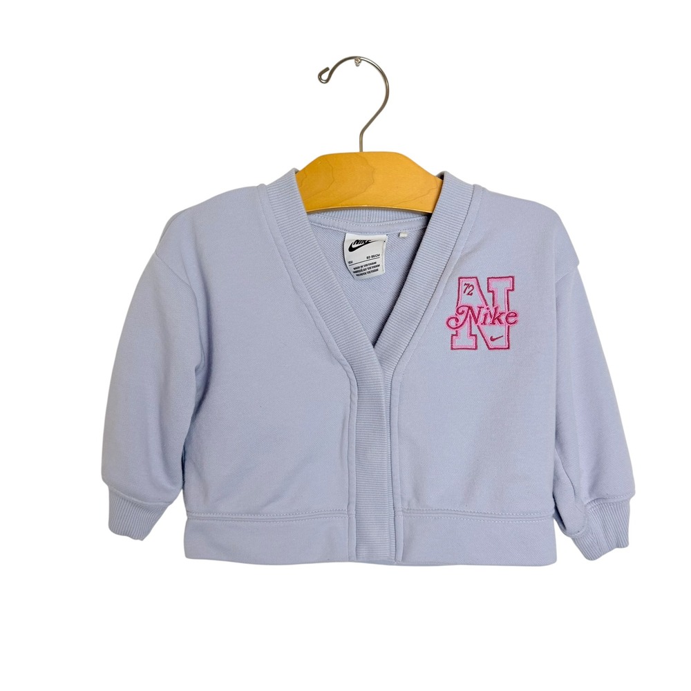 Nike Baby Girls Varsity Fleece Cardigan Lavender Purple Pink Logo
